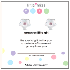 Little Miss Misu 925 Sterling Silver Flower Power Stud Earings